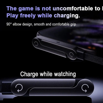 240W Fast Charging Foldable Phone Stand With 360° Rotating Charging Data Cable For IPhone Mobile Games-Universal Mobile Holder