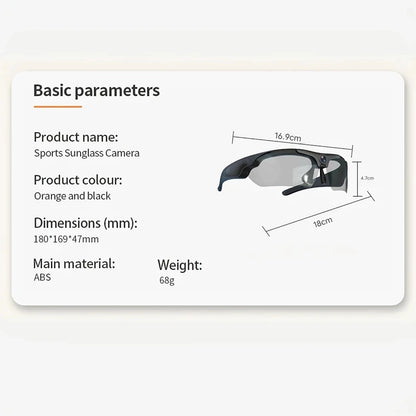 2026 Glasses With 1080p High-definition Mini Camera Smart Glasses Cycling Recorder Outdoor Sports Recording Goggles