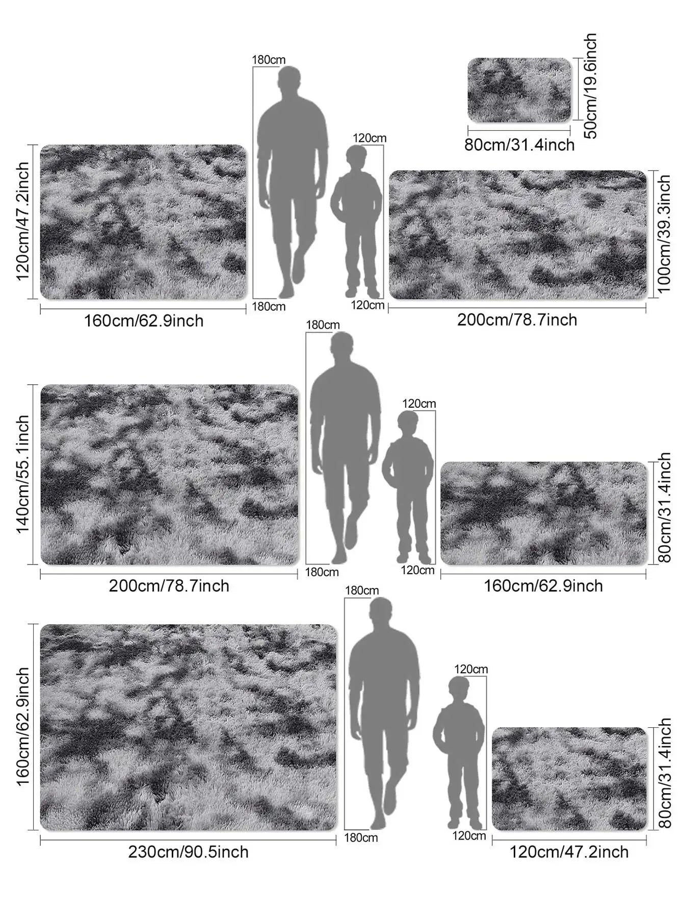 Cozy Living Room Fluffy Rug